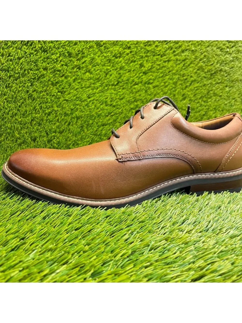 Nunn Bush Centro Flex Mens Size 12 Brown Classic Leather Oxford Dress Shoes